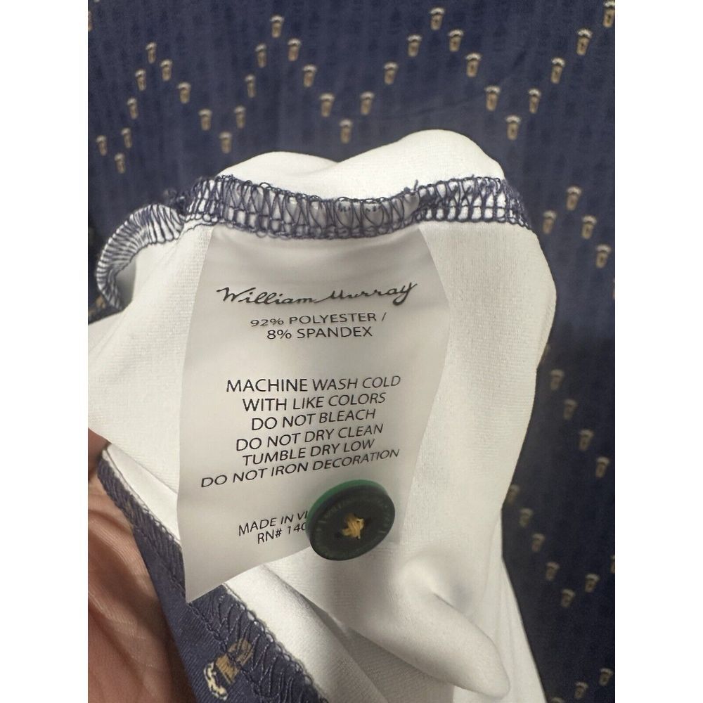 William Murray Men's Performance Golf Polo Shirt‎  Beer Keep Em Coming Blue XXL - Picture 7 of 7